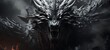 © Deny - art of dragon a black and white high contrast full body,generative AI
