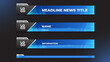© Azza - set blue corporate lower third for headline ready to animation