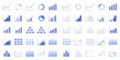 © Kabita - Collection of blue weather symbols and icons arranged in a grid pattern