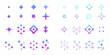 © Kabita - Collection of shimmering starbursts and sparkling light effects in blue and purple