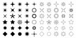 © Kabita - Collection of various black and white star and geometric shapes