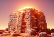 © Paul - Heavy stone architecture, weathered by time, absorbs and retains intense solar energy, creating a dangerously overheated structure, vintage, shadow, brick