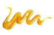 © sam - mustard squiggle isolated on transparent background - design element cut-out object
