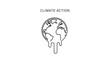 © Robbanadolamna - Melting Earth Globe Icon for Climate Action and Global Warming Concept