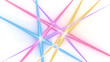 © jeewanthi - Vibrant neon gradient rays with crisp angular edges and high contrast futuristic design isolated on transparent background