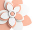 © novi - Abstract 3D Layered Flower with Peach and White Petals