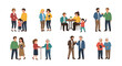 © Jamur - Illustration of People Interacting and Standing Together.