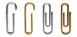 © MIMGfx - 3d silver and gold paper clip png isolated