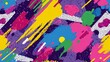 © Ameer - Abstract pop art paint splash pattern, colorful geometric Memphis style vector background, trendy 80s 90s retro design with copy space