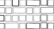 © Diki - hand drawn frames seamless pattern doodle background with black and white square and rectangle borders for graphic design.