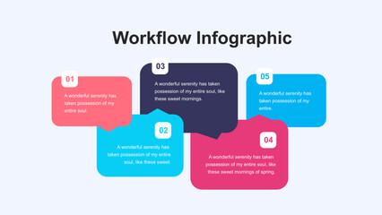 Naklejka na meble Dynamic Five-Step Process Infographic