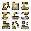 © Karima - Robotic Arm Variety: A collection of various robotic arms and industrial robots, symbolizing automation and technological advancement in industry.