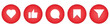 © Pulak - Like, comment, love, share, and save icon vector. Social media user interface button. Social media react flat icon. Vector illustration.