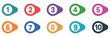 © Ayat 03 - Number Bullet Point Colorful Vector EPS10, Bright Numbered for Lists