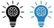 © Mizu Ahmed 1 - Innovation and inspiration visual set combining silhouette and flat elements of conceptual indicators and mental processes, vector illustrations for creativity, idea generation, problem solving,