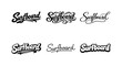 © Coosh448 - Creative Lettering Variations. Surfboard script. Set lettering. harmonious lettering variations of the same emblematic concept, each with different artistic