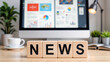 © Alexandr Peers - Breaking news update headline for press release and business announcement, media coverage message for market report and company statement with space for copy in publishing for newsroom content
