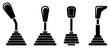 © vectomix - manual gear shift lever icon set