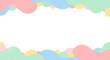 © Berkah - Abstract Pastel Cloud Shapes Border with Copy Space - Soft, Gentle, Playful Design