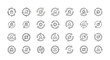 © Parlan - Customer feedback loop line icons, business process