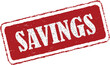 © SHAH NIPU - Red stamp with savings text for financial promotions