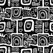 © Epul - Abstract seamless black and white pattern with various shapes and decorative elements design