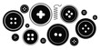 © WelcomeJune - Fashion Button Set Apparel Fastener Silhouette, professional vector pack featuring clothing and garment buttons, apparel fasteners, sewing icons, fashion accessory symbols, garment design elements