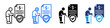 © Adityaayoga - Retirement Policy Icon Set Multi Style Vector Illustration