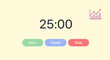 © apip - Digital Timer with Start, Pause, Stop Buttons and Growth Chart Icon