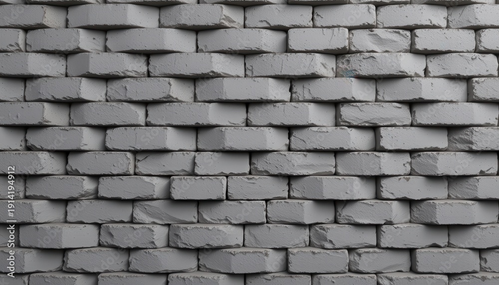 Photo Stock Textured Gray Brick Wall with Rough Edges for Background ...