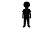 © Gahima - A black silhouette of a child standing facing forward