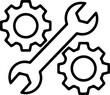 © Noman - Mechanical Repair Icon Gear System with Wrench