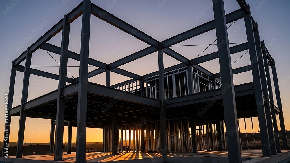 Heavy Duty Steel Structure Framework for New Multi-Story Office ...