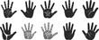 © MOSTSAMIYA - Minimalist Icons A Collection of Diverse Hand Gestures and Palm Lines for Design