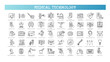 © tettygreen - Medical Technology icon set with ai in healthcare, telemedicine, wearable monitor, electronic record and robotic surgery