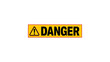 © Anas Studio  - Bright yellow danger warning sign with triangular hazard symbol and bold text