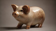 © Thiago - A ceramic piggy bank with a cheerful expression, symbolizing savings and financial security. The pig is well-lit and the angle is appealing