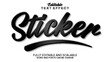 © Bagus - black sticker text effect 3d style vector editable
