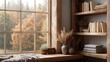 © niwat - Cabin bookshelf background interior retirement home