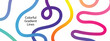 © Vector Stocker - Colorful curved line. Abstract gradient wavy lines pattern. gradient line on a white background.