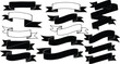© Rita - Collection of decorative ribbon banners in black and white a striking silhouette