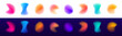 © goldstock - Gradient neon blob with subtle grain and noise effect forms a soft glowing shape. Watercolor blur textures float over a white or transparent background. Ideal for futuristic digital art and UI.