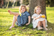 © ADDICTIVE STOCK - Joyful Easter celebration with children outdoors