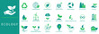 © AYSIA - Recycle and ecology icons collection reuse refuse concept isolated on white background stock illustration. Vector illustration. For website design, logo, app.