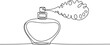 © MDROBIUL - Continuous line drawing of perfume bottle. One line of perfume spray. Fragrance concept continuous line art. one line Art icon drawing vector