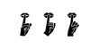 © MstPoliAkther - Quiet please gesture, shhh silence symbol icon, be quiet finger on lips sign, hush hand gesture, human palm with index finger pressed to lips
