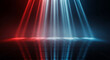 © Muhammad Umar - Colorful Red and Blue Light Beams Shining on Dark Tiled Floor Background