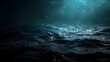 © Thares2020 - Mysterious deep ocean waves under ethereal light beams creating a dark turbulent and atmospheric seascape