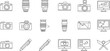 © Anika - Collection of various electronic devices and tools line drawings