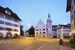 © Stefan Huwiler/imageBROKER - Zytturm in neon lighting, Old Town, Zug, Canton Zug, Switzerland
